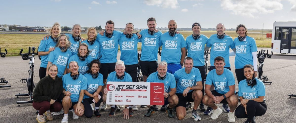 Jet Set Spin - Spin Class on a Runway Participant Group Photo